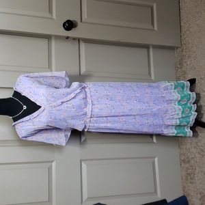 NWT Lauren Conrad women's plus multi floral flutter midi dress size 4X